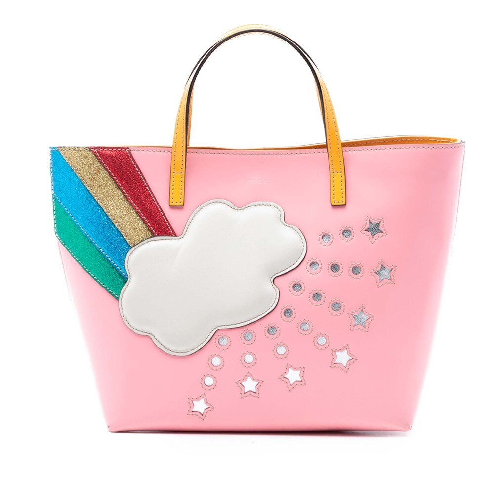 Pre-Loved Gucci Childrens Leather Rainbow Cloud Tote